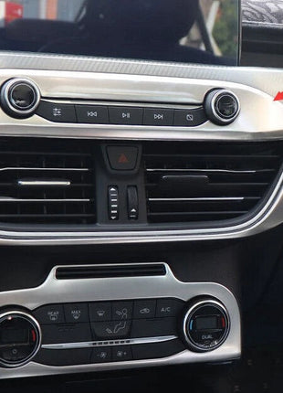 Central console button frame trim Silver titanium For 2019-2020 Ford Focus ST RS