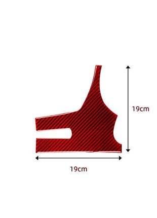 Red Carbon Fiber Headlight Adjusts Panel Trim Cover For Nissan Rogue 2014-2016