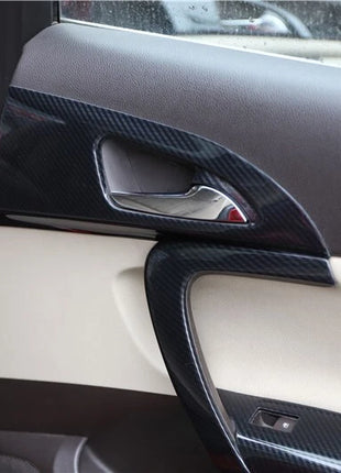 Fit For Buick Regal 2009-2013 Carbon Fiber Inner Door Handle Frame Cover Trim 4*