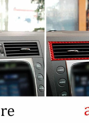 Middle Console Air Outlet Vent For Lexus GS350 450h 07-11 Real Red Carbon Fiber