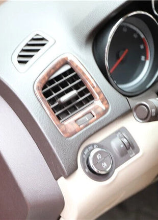 Fit For Buick Regal 2009-2013 Peach Wood Console Side Outlet Vent Covers Trim 2*