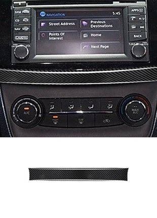 Carbon Fiber Center Console Middle Cover Trim Strip For Nissan Sentra 2013-2019