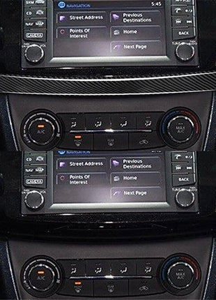 Carbon Fiber Center Console Middle Cover Trim Strip For Nissan Sentra 2013-2019