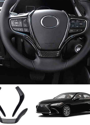 For Lexus ES250 300h 350 19-22 ABS Carbon Fiber Steering Wheel Frame Cover Trim