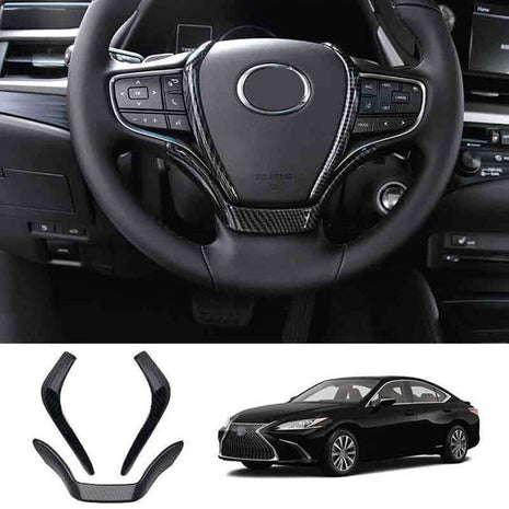 For Lexus ES250 300h 350 19-22 ABS Carbon Fiber Steering Wheel Frame Cover Trim