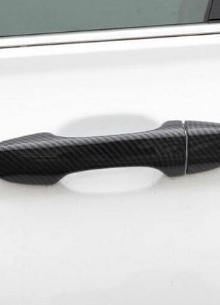 For Volkswagen Jetta Mk7 19-21 Carbon Fiber Style Exterior Side Door Handle Trim