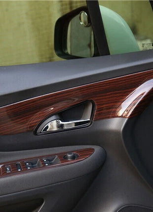 Fit For Buick Encore 2016-2018 Wood Grain Inner Door Handle Frame Cover Trim 4*