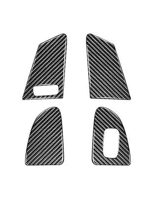 4Pcs Carbon Fiber Window Switch Button Cover Trim For Volvo V60 2010-2017 Type C