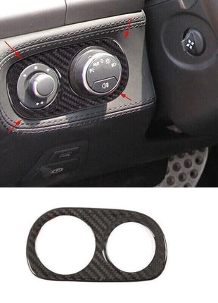 Real Carbon Fiber Innerr Headlight Switch Button Cover For Ferrari 458 2011-2016