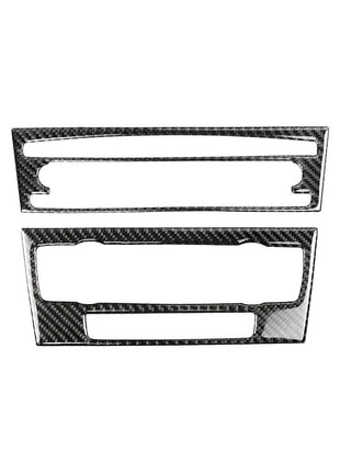 For Bmw E90 3 Series E90 2005-12carbon Fiber Air Condition Cd Control Panel Trim
