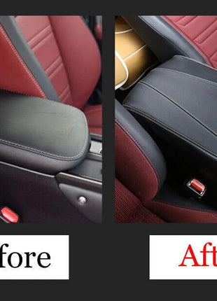Central Console Storage Box Cover For Lexus NX200t 300h 2015-2021 Black Leather