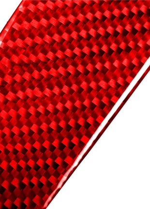 Red Carbon Fiber Inner Door Dowl's Decorative Cover Trim For Volvo V60 2010-2017