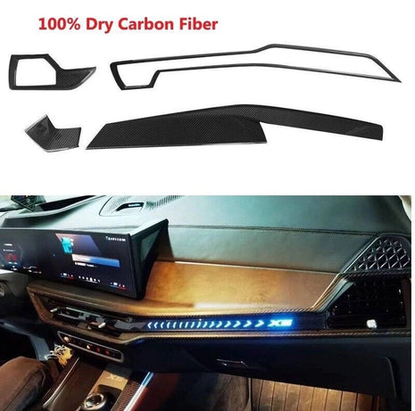 Dry Carbon Fiber Full Set Interior Accessories Kit Trim For BMW X5 G05 LCI 2024+