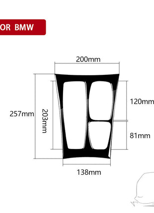 Gloss Black Central Control Gear Shift Panel Cover For Bmw X5 E70 X6 E71 2008-13