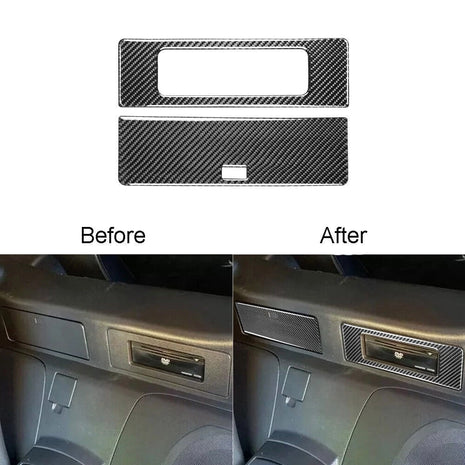 Carbon Fiber DVD Storage Box Decorative Trim Cover Fit For Nissan 350Z 2003-2009