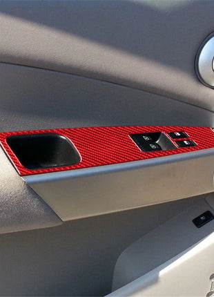 2Pcs Red Front Window Switch Button Trim Cover For Nissan Quest 2004-2006 Type A