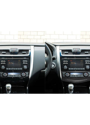 Carbon Fiber Center A/C Console Panel Cover Trim For Nissan Altima 2013-2015