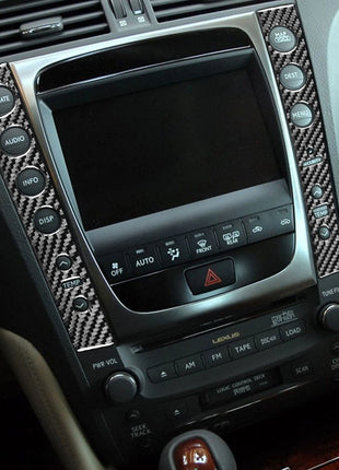2Pcs Carbon Fiber Interior Central Console Side Cover Trim For Lexus GS300/350