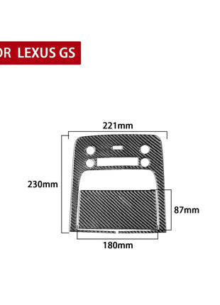 2Pcs Carbon Fiber Interior Front Overhead Light Cover Trim For Lexus GS3000/350