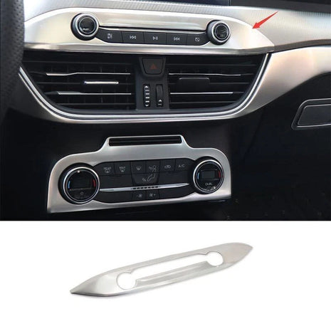 Central console button frame trim Silver titanium For 2019-2020 Ford Focus ST RS