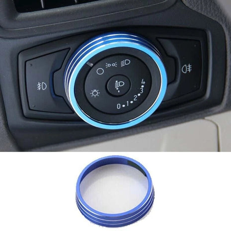 Blue For Ford Focus ST RS 2015-18 Headlight Switch Control Button Trim Aluminum