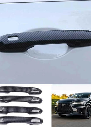 For Lexus RX 350 350h 500h 23-24 Carbon Fiber Outside Door Handle Cover Trim 4PC