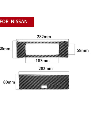 Carbon Fiber DVD Storage Box Decorative Trim Cover Fit For Nissan 350Z 2003-2009