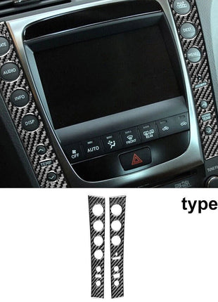 2Pcs Carbon Fiber Interior Central Console Side Cover Trim For Lexus GS300/350