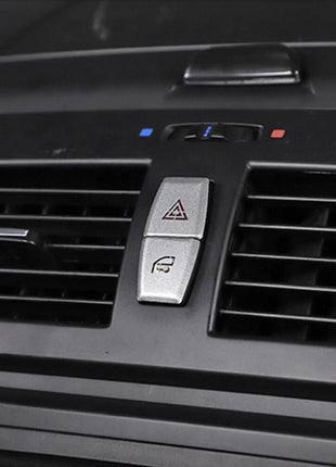 Alloy Control Warning Light Switch Locking Button Cover For Bmw X3 E83 2006-2010