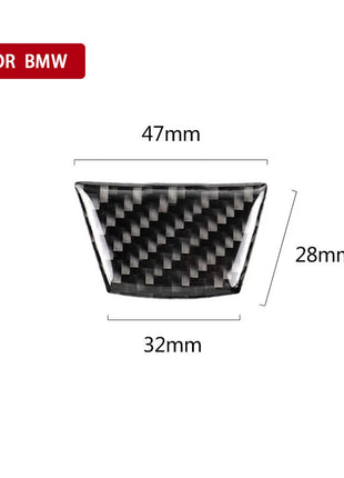 For Bmw 3 Series E90 E92 2005-12 Carbon Fiber Interior Steering Wheel Cover Trim