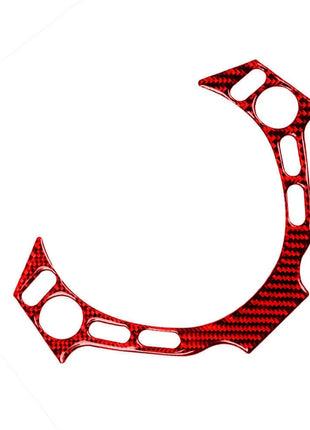 Red Carbon Fiber Steering Wheel Button Frame Trim For Nissan GT-R R35 2008-2016