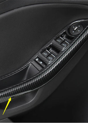 2pcs Carbon Fiber Style Front Door Armrest Cover Trim For Ford Focus Rt St 12-18
