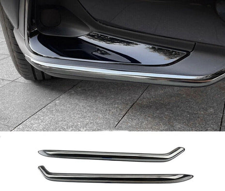 Black Steel Front Bumper Corner Spoiler Cover Trim For Lexus NX250 350h 2022-23