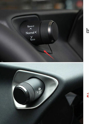 Driving Mode Switch Button Cover 2X For Lexus UX200 250h 2019-2023 Silver Steel