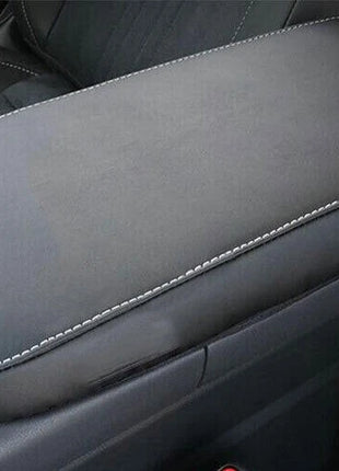 Black PU Leather Central Console Armrest Box Cover For Lexus NX 350 350h 2022-23