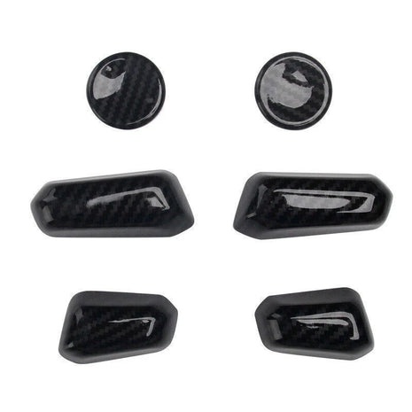 Seat Button Handle Cover Trim 6* For Lexus ES250 300h 350 2019-2023 Carbon Fiber