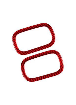 For Nissan Quest 2004-2006 Red 2Pcs Left-right Air Vents Trim Cover Carbon Fiber