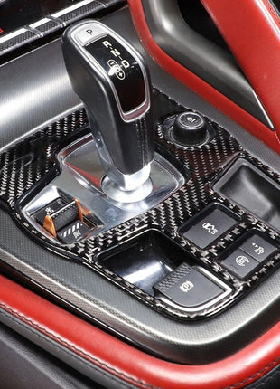 For Jaguar F-type 13-2023 Soft Carbon Fiber Center Console Trim Cover Sticker