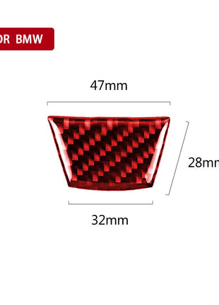 For Bmw 3 Series E90 E92 2005-12 Red Carbon Fiber Interior Steering Wheel Cover