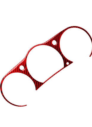Red Carbon Fiber Inner Instrument Cluster Cover Trim For Nissan 350Z 2006-2009