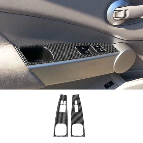 2Pcs Front Window Switch Button Trim Cover For Nissan Quest 2004-2006 Type A