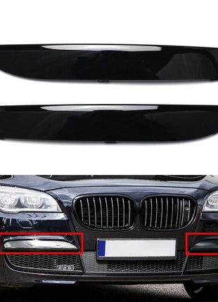 For Bmw 7 Series F01 F02 F03 F04 Glossy Black Front Bumper Grille Molding Trim
