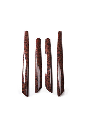 Car Inner Door Strip Panel Cover Trim 4pcs Fit For Volvo S90 16-2021 Peach Wood
