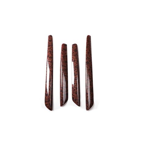 Car Inner Door Strip Panel Cover Trim 4pcs Fit For Volvo S90 16-2021 Peach Wood