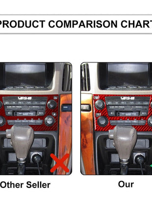 For Lexus RX300 1998-2003 Red Carbon Fiber Center Console Radio Control Cover