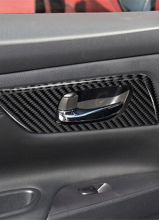 2X Carbon Fiber Rear Door Handle Panel Cover Trim For Nissan Altima 2013-2015