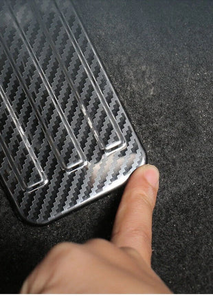 For Nissan Altima 2019-22 Carbon Fiber Steel Footrest Pad Pedal Cover Trim 1pcs
