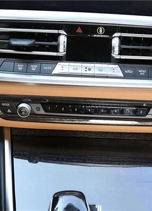 Black Wood Abs Central Control Volume Switch Trim For Bmw 3 Series G20 G28 2019+