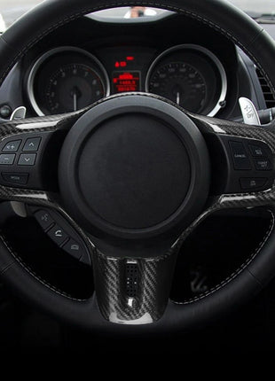 Real Dry Carbon Fiber Steering Wheel Cover Trim For Mitsubishi Lancer EVO X 10th