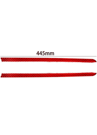 Red Carbon Fiber Front Door Panel Strips Cover Trim For Nissan Altima 2019-2022
